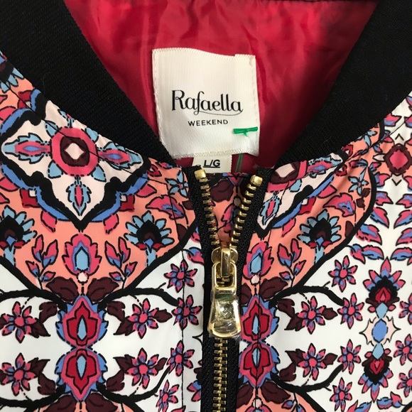 Rafaella Paisley Zip Bomber Jacket - Size L - Picture 4 of 14